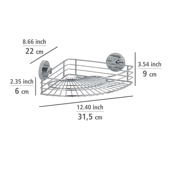 Pašturošs stūra plaukts Wenko Vacuum-Loc, slodze līdz 33 kg-image-4