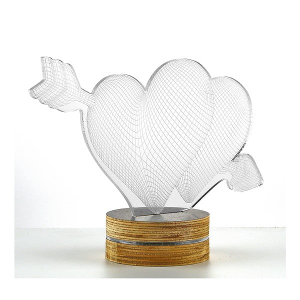 3D galda lampa Two Hearts-image-1