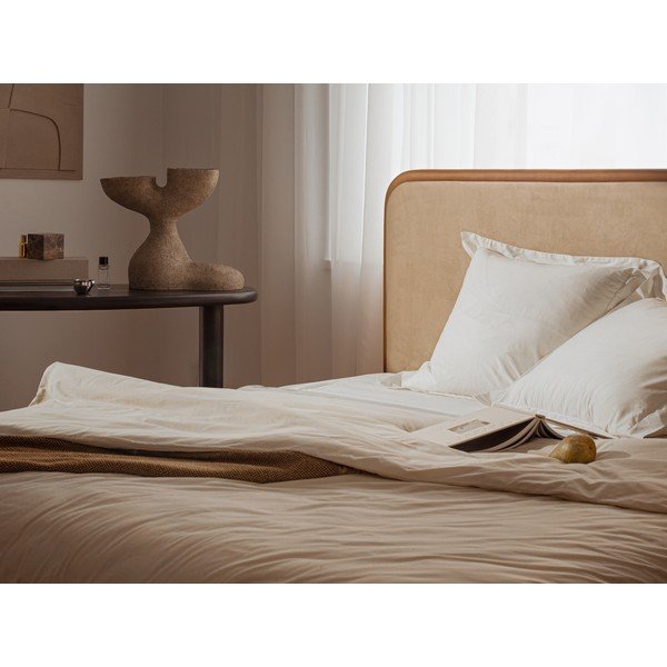 Oranža polsterēta divvietīga gulta ar redelēm 180x200 cm Aveline – Micadoni -image-4