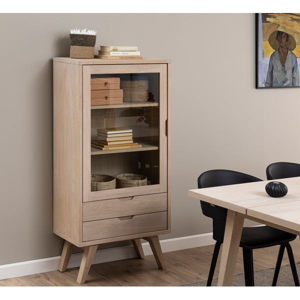 Vitrīna ar ozolkoka imitāciju 72x145 cm A–Line – Actona-image-1