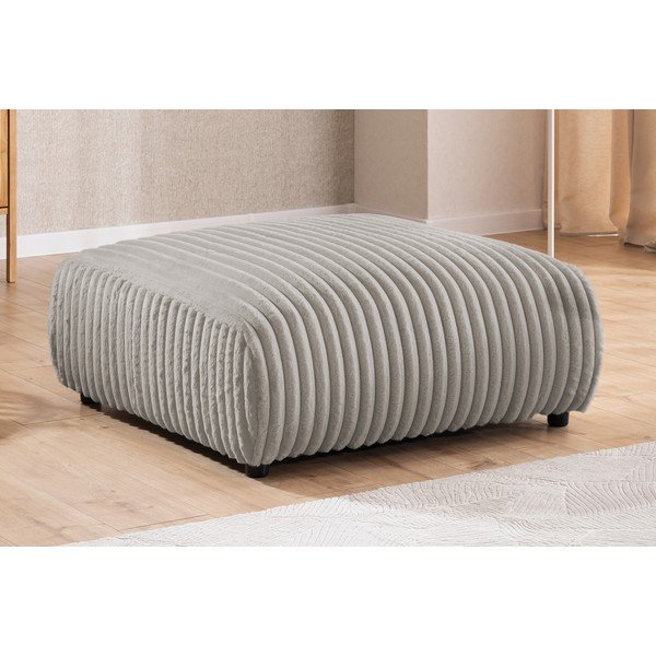 Gaiši pelēks velveta kāju soliņš Justin – Ropez-image-4