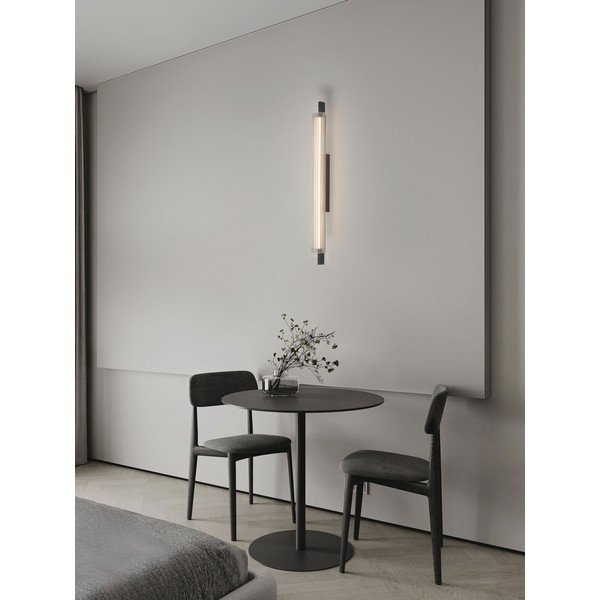 Matēti melna alumīnija LED sienas lampa ar regulējamu spilgtumu Glovia – Nova Luce-image-1