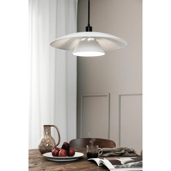 Melna/balta piekaramā lampa ar metāla abažūru ø 50 cm Millinge – Markslöjd-image-2