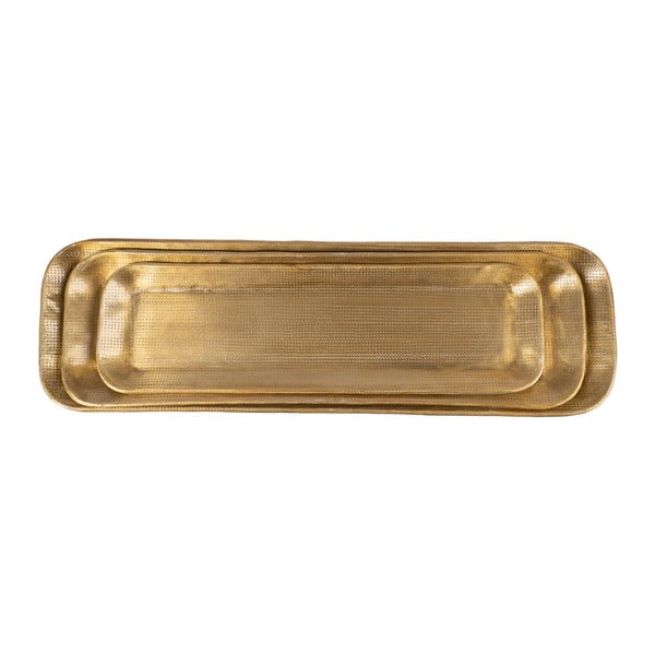 Metāla dekoratīvas paplātes (3 gab.) 14x48 cm Grau – Ixia