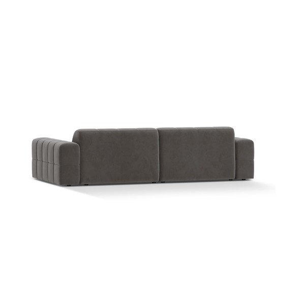 Pelēks samta dīvāns 252 cm Chicago – Cosmopolitan Design-image-2