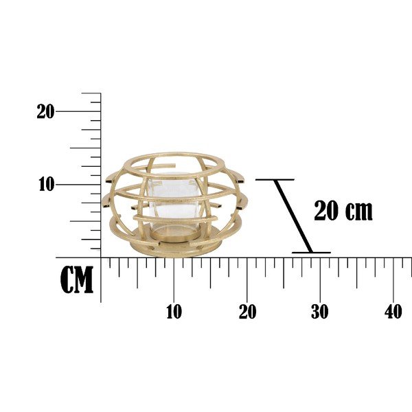 Mauro Ferretti Agnese svečturis zelta krāsā, ø 20 cm-image-2