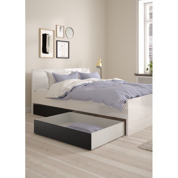 Melnas atvilktnes zem gultas (2 gab.) Naia – Tvilum-image-1