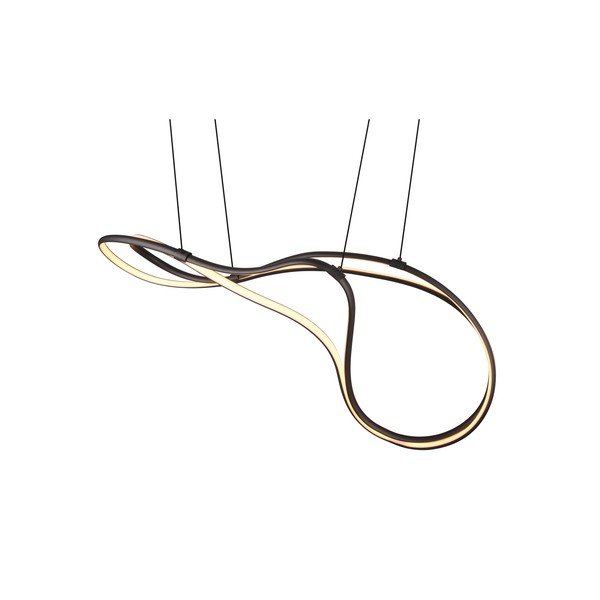 Melna LED piekaramā lampa ar metāla abažūru Nala – Trio Select-image-2