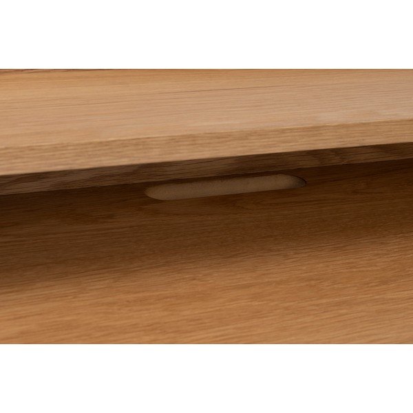 Darba galds ar ozolkoka imitācijas galda virsmu ar izvelkamu virsmu 60x120 cm Giorgio – White Label-image-4