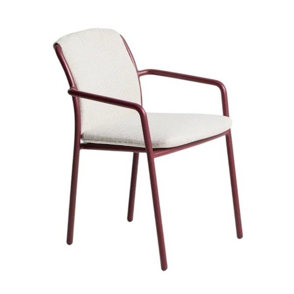 Bordo polsterēts dārza krēsls Linosa – Kave Home