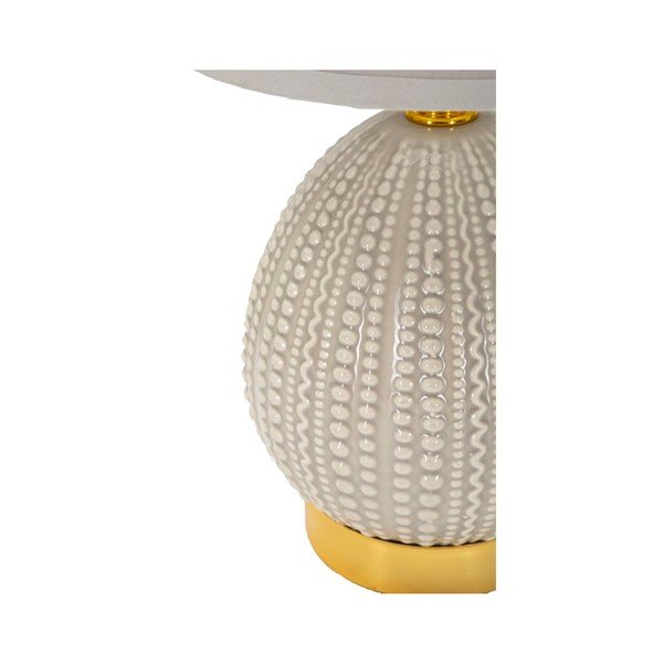 Gaiši pelēka keramikas galda lampa ar auduma abažūru (augstums 30,5 cm) Flavi – Mauro Ferretti-image-3