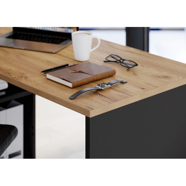 Darba galds ar ozolkoka imitāciju 146x145 cm Lissabon – Germania-image-2
