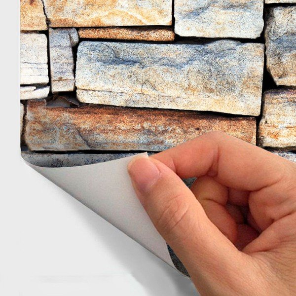 Sienas uzlīme Ambiance Sienas dekals Materiāli Stones of Carthage, 40 x 40 cm-image-2