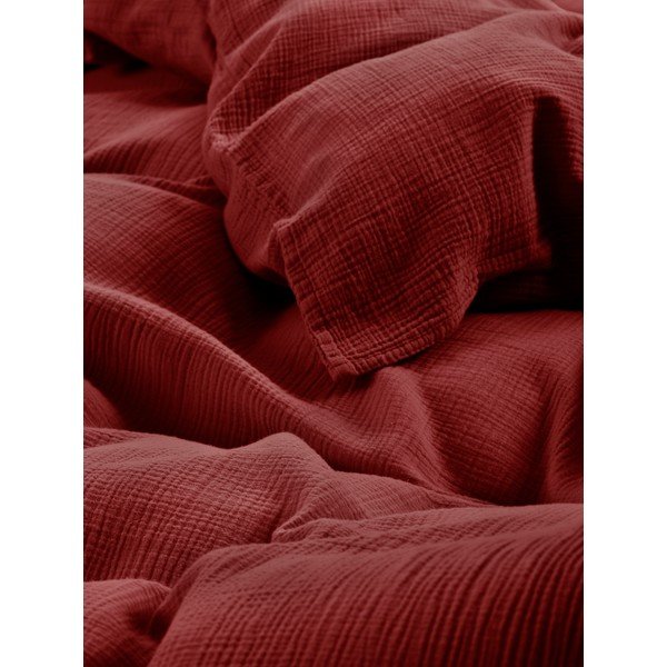 Bordo vienguļamā muslīna gultas veļa 140x200 cm Amilia – Jotex-image-3