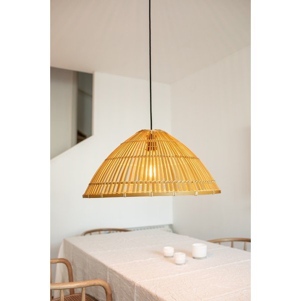 Dabīga toņa piekaramā lampa ar bambusa abažūru ø 58 cm Capello – Markslöjd-image-2