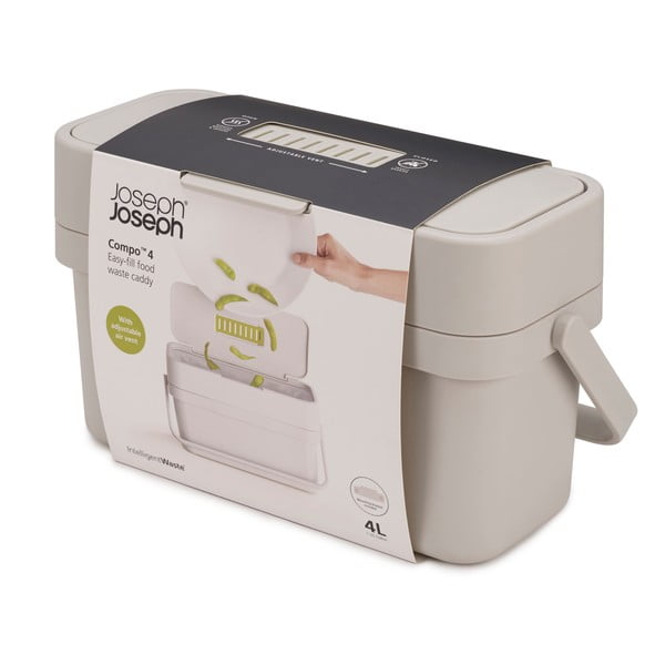 Balts kompostējams atkritumu konteiners 4 L Compo - Joseph Joseph-image-4
