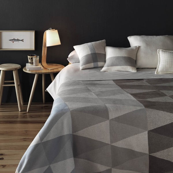 Rozā un pelēks pleds ar kokvilnu Euromant Pisa, 140 x 160 cm-image-1