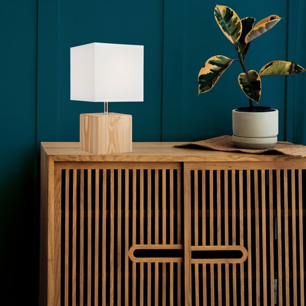 Gaiši brūna galda lampa ar auduma abažūru (augstums 29,5 cm) Natura – LAMKUR-image-3