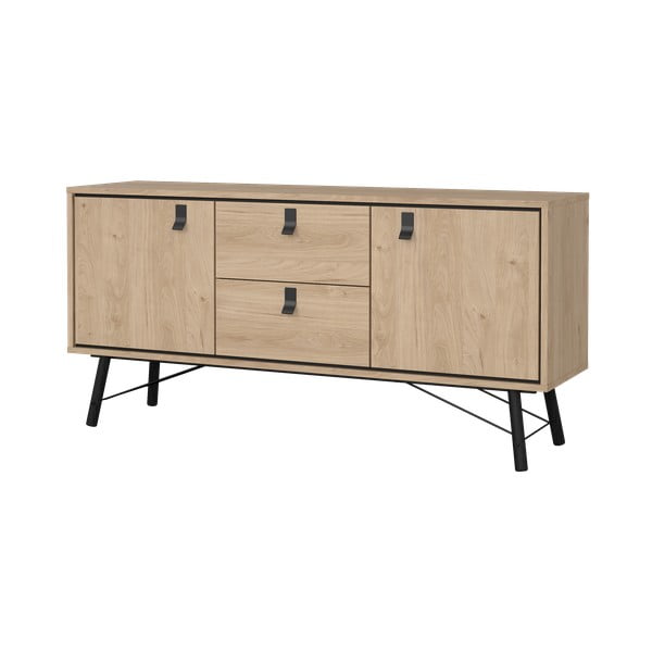 Dabīga toņa kumode ar ozolkoka imitāciju 150x72x40 cm Ry – Tvilum-image-4