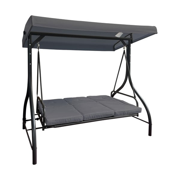 Pelēka metāla dārza šūpoles Paris – Rojaplast-image-1