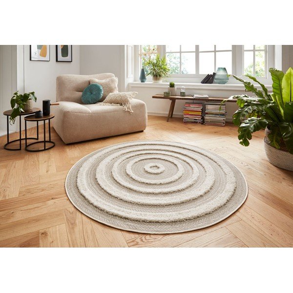 Krēmkrāsas paklājs Mint Rugs Handira Circle, ⌀ 160 cm-image-4