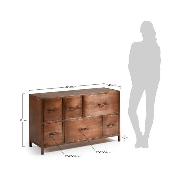 Metāla vara krāsas kumode La Forma Elma-image-2