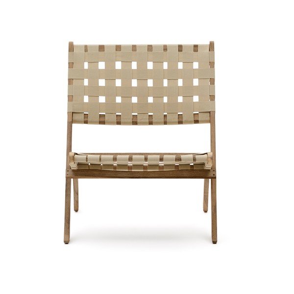 Dabīga toņa masīvkoka dārza atpūtas krēsls Chabeli – Kave Home-image-2