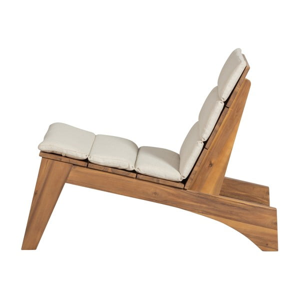 Krēmkrāsas/dabīga toņa masīvkoka dārza atpūtas krēsls Kenai – Exotan-image-3