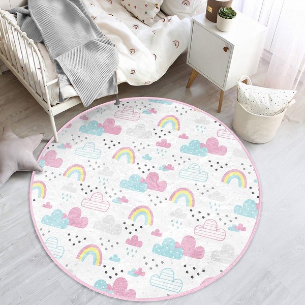 Balts bērnu paklājs ø 120 cm Comfort – Mila Home-image-3