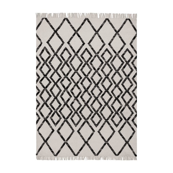 Bēšs un melns paklājs Asiatic Carpets Hackney Diamond, 160 x 230 cm