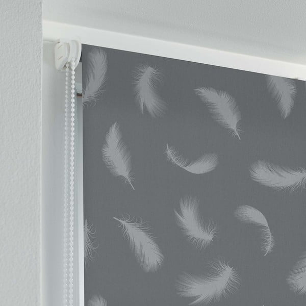 Pelēka tekstila žalūzija 60x90 cm Envolea – douceur d'intérieur-image-1