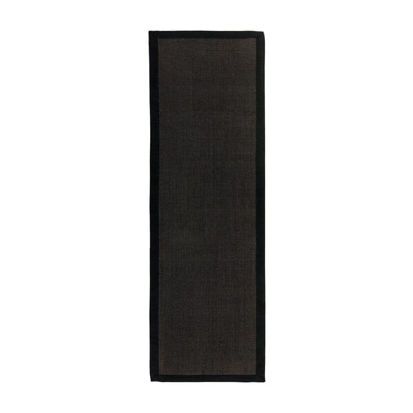 Melns paklājs 240x68 cm Sisal – Asiatic Carpets