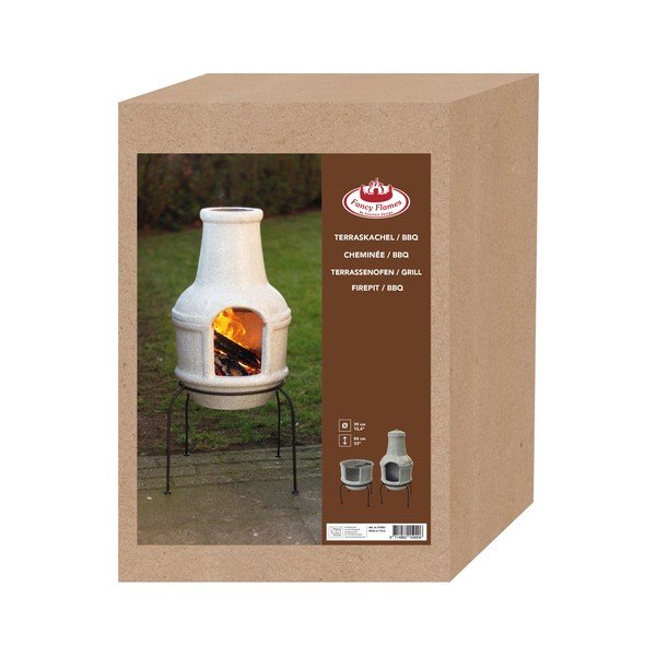 Keramikas kamīns uz pamatnes Esschert Design BBQ, mazs-image-2