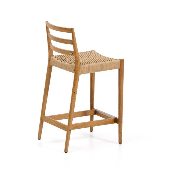 Dabīga toņa ozola masīvkoka bāra krēsls (sēdekļa augstums 65 cm) Analy – Kave Home-image-2