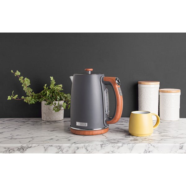 Tumši pelēka elektriskā tējkanna 1,7 l Dorchester – Haden-image-1