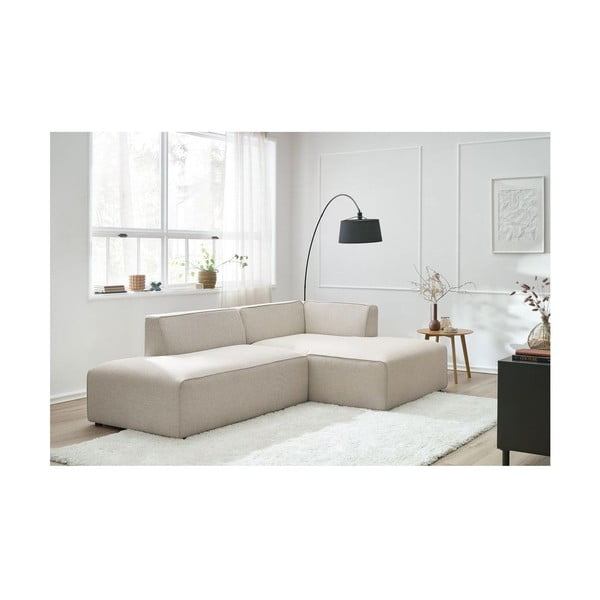 Bēšs modulārais stūra dīvāns (ar labo stūri/L veida) Megeve – Bobochic Paris-image-1