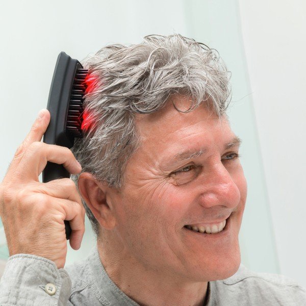 Melna masāžas matu suka ar lāzeru InnovaGoods Hair Force One-image-1