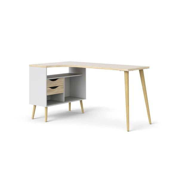 Darba galds ar ozolkoka imitāciju 145x81 cm Oslo – Tvilum