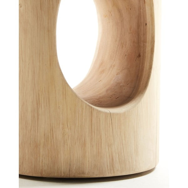 Mungura masīvkoka apaļš sānu galdiņš ø 30 cm Halker – Kave Home-image-4