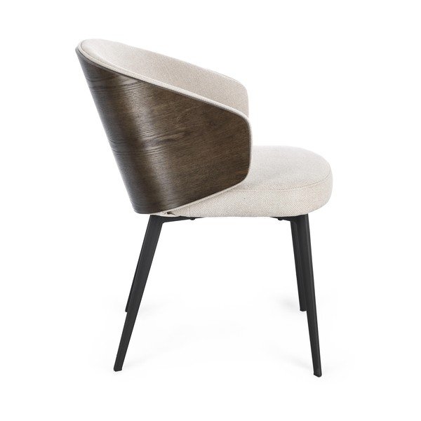 Bēšs polsterēts ēdamistabas krēsls ar roku balstiem Kinsley – Bizzotto-image-2