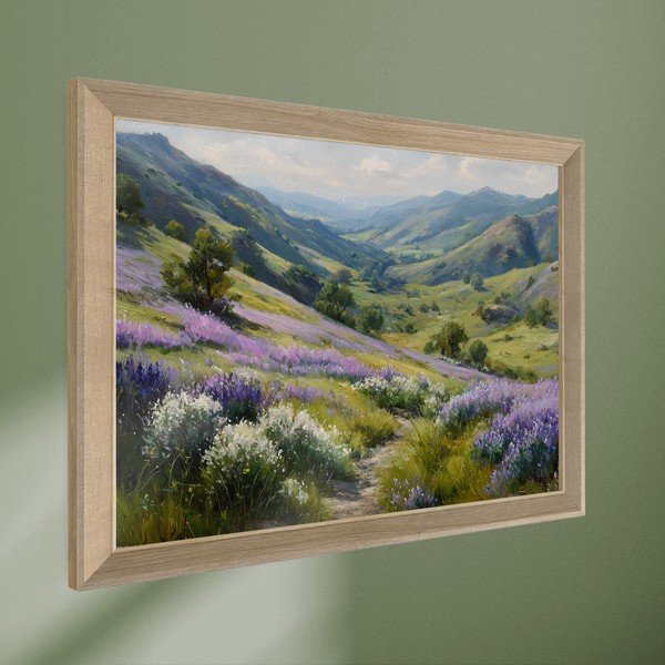Drukāta glezna ar rāmi 75x56 cm Violet Hills – Styler-image-4
