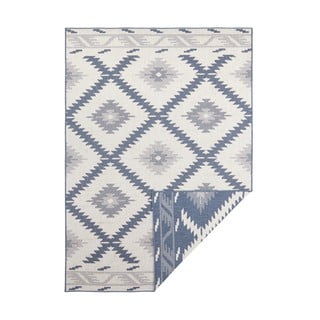 Zils un krēmkrāsas āra paklājs NORTHRUGS Malibu, 170 x 120 cm