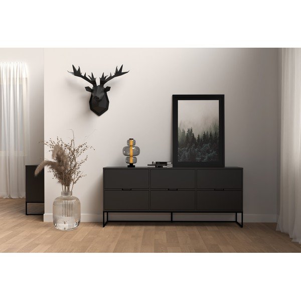 Melna kumode ar metāla kājām Tenzo Lipp-image-1