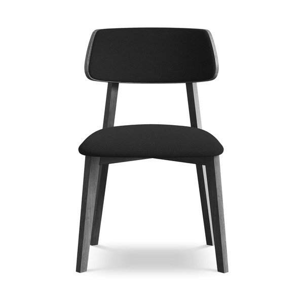 Melns masīvkoka pusdienu krēsls Niu – Makamii-image-1