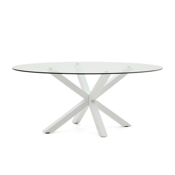 Ēdamgalds ar stikla galda virsmu 100x200 cm Argo – Kave Home