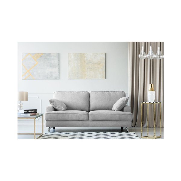 Pelēks un balts trīsvietīgs dīvāns Kooko Home Rumba-image-1