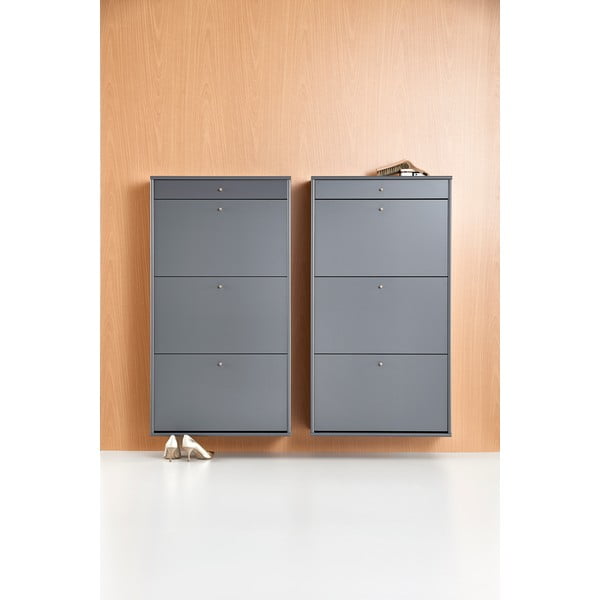 Pelēks atvāžams apavu statīvs Mistral – Hammel Furniture-image-3