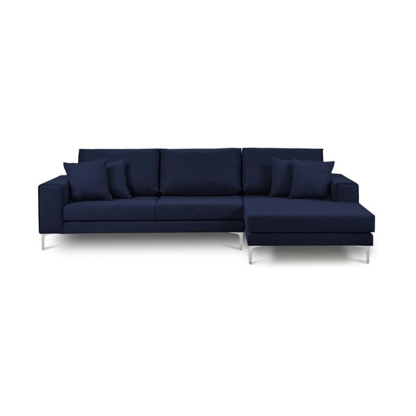 Zils stūra dīvāns Cosmopolitan Design Cartegena, labais stūris