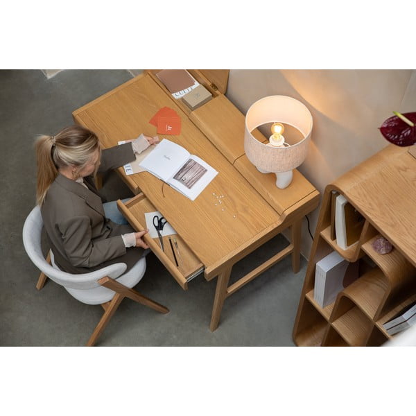 Darba galds ar izvelkamu virsmu 70x120 cm Kaat – Zuiver-image-4