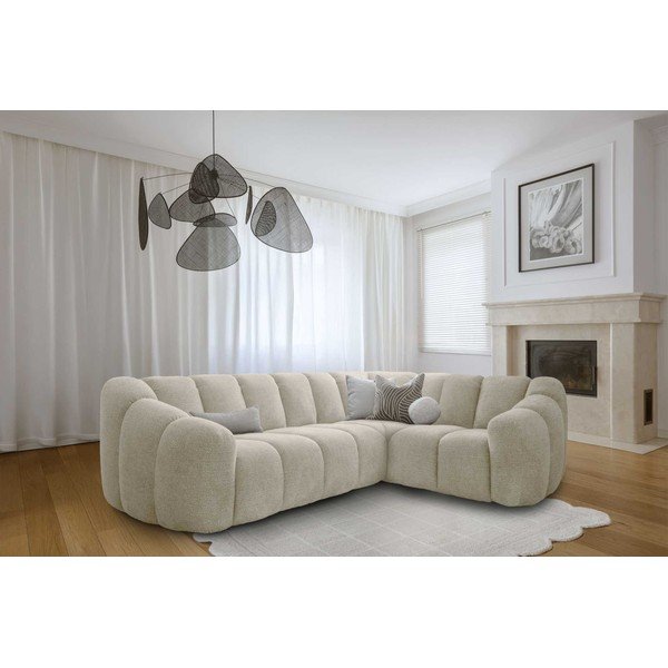 Bēšs stūra dīvāns (ar labo stūri/L veida) Shell – Miuform-image-2